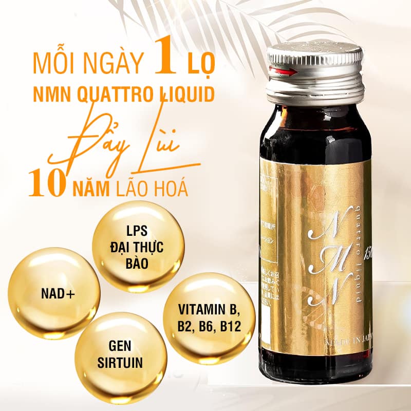 Nước uống Trẻ Hoá Da NMN Quattro Liquid 15000