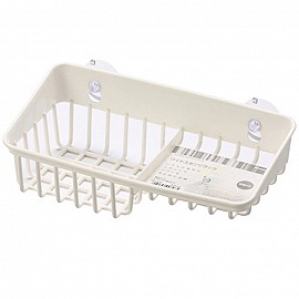 Giá để giẻ rửa bát 2 ngăn dạng lưới màu trắng Inomata