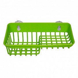 Giá để giẻ rửa bát 2 ngăn dạng lưới màu xanh Inomata